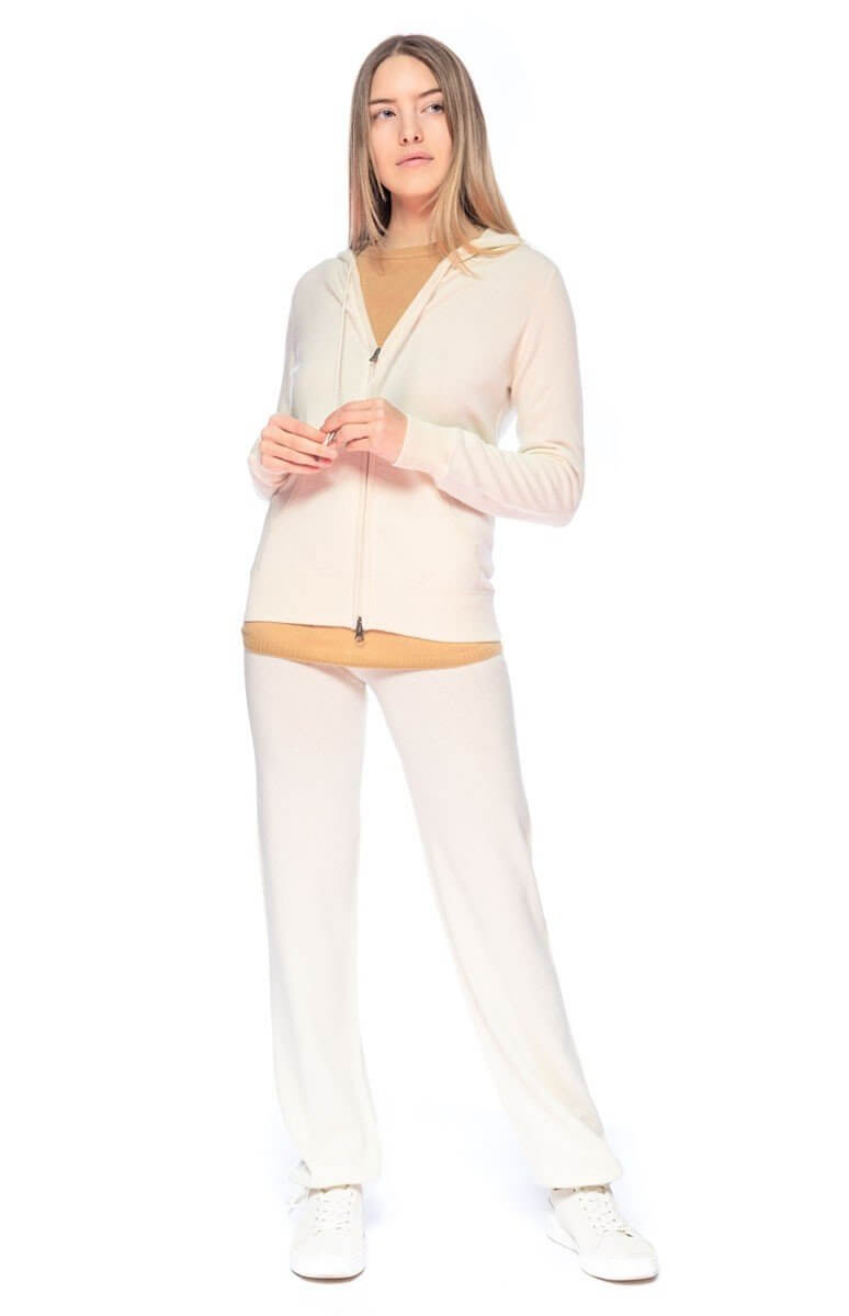 Felpa con cappuccio in cashmere