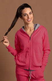 Felpa con cappuccio cotone e cashmere