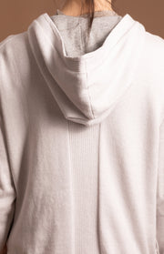 Felpa con cappuccio cotone e cashmere