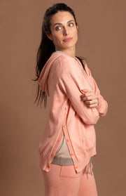 Felpa con cappuccio cotone e cashmere