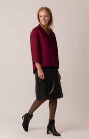 Giacca asimmetrica lana e cashmere