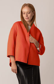 Giacca asimmetrica lana e cashmere