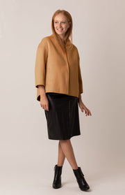Giacca asimmetrica lana e cashmere