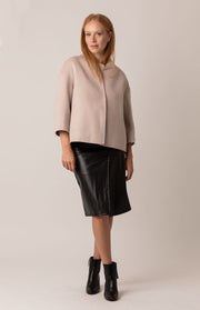 Giacca asimmetrica lana e cashmere