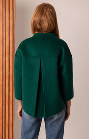 Giacca asimmetrica lana e cashmere