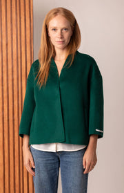 Giacca asimmetrica lana e cashmere