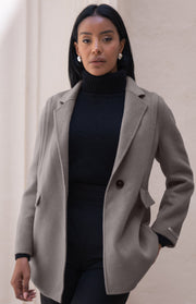 Blazer monopetto lana e cashmere