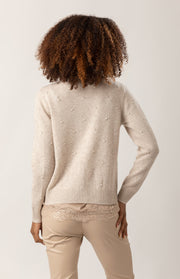 Bomber in cashmere a pois