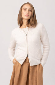 Bomber in cashmere a pois