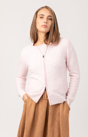 Bomber in cashmere a pois