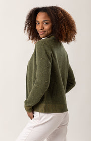 Bomber in cashmere a pois