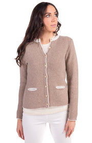 Giacca cardigan a contrasto