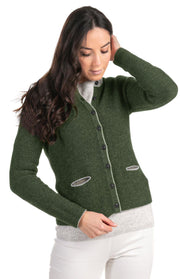 Giacca cardigan a contrasto