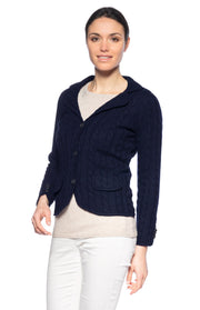 Giacca in cashmere a trecce