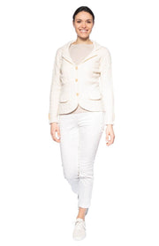 Giacca in cashmere a trecce