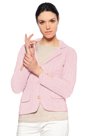 Giacca in cashmere a trecce