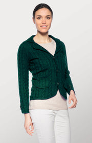 Giacca in cashmere a trecce
