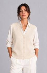 Gilet in cashmere con bottoni