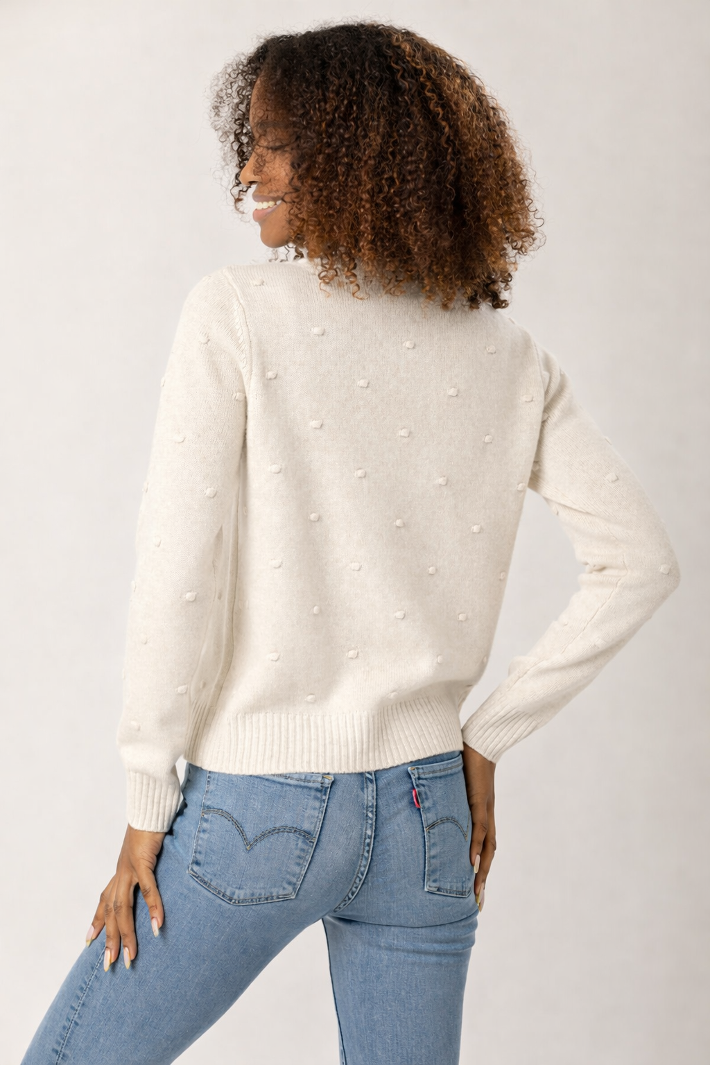 Maglione girocollo a pois