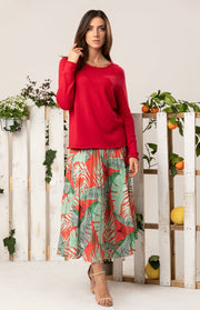 Maglia traforata cotone e cashmere