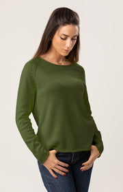 Maglia traforata cotone e cashmere
