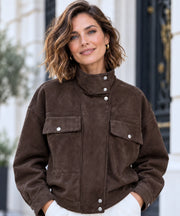 Giacca Ambra effetto suede