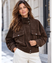 Giacca Ambra effetto suede