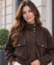 Giacca Ambra effetto suede