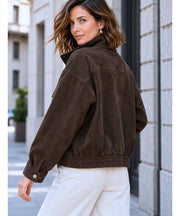 Giacca Ambra effetto suede