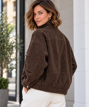 Giacca Ambra effetto suede