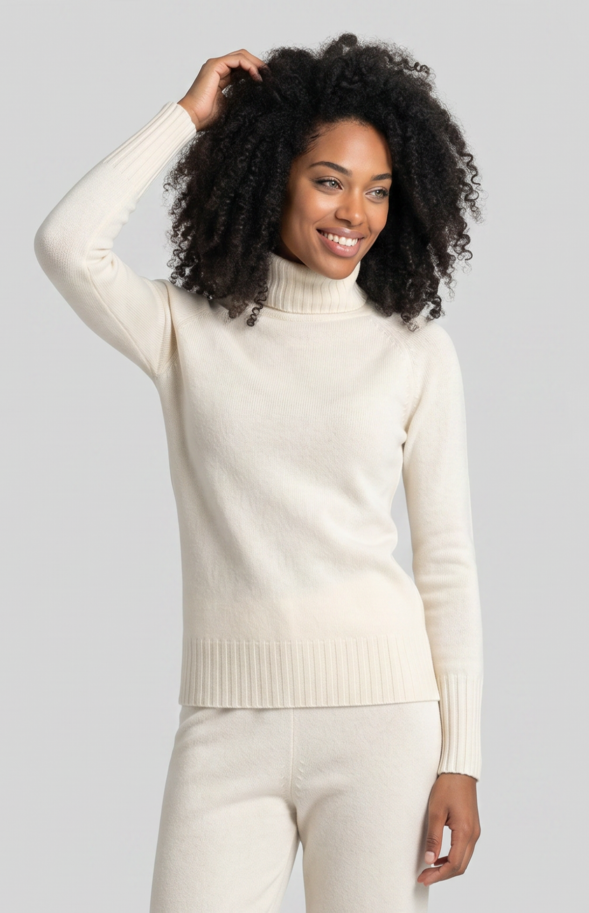 Maglione collo alto 4 fili
