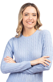 Maglione girocollo a trecce