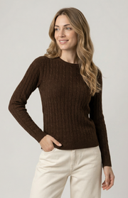 Maglione girocollo a trecce
