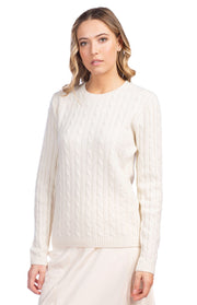 Maglione girocollo a trecce