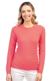 Maglione girocollo a trecce
