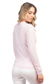 Maglione girocollo a trecce