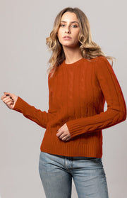 Maglione a trecce grosse