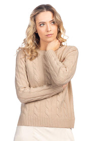 Maglione a trecce grosse