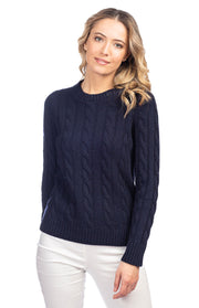Maglione a trecce grosse