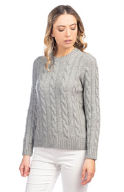 Maglione a trecce grosse