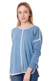Maglione oversize a contrasto