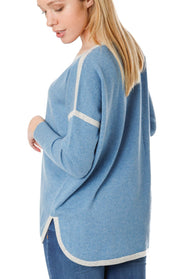 Maglione oversize a contrasto