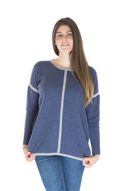 Maglione oversize a contrasto