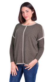 Maglione oversize a contrasto
