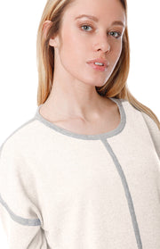Maglione oversize a contrasto