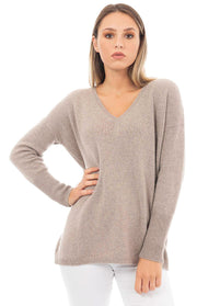 Maglione oversize scollo a V