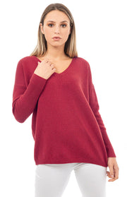 Maglione oversize scollo a V
