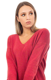 Maglione oversize scollo a V