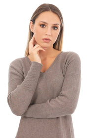 Maglione oversize scollo a V