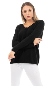 Maglione oversize scollo a V